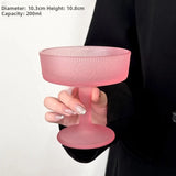 Yeknu  Pink Drill Patterned Glass Ice Cr Cup Dert Glass Sculpted Design Single Layer Universal Cup Nordic Sle 200ml Capaci