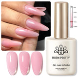 Yeknu  15ml Aurora Glitter Gel Nail Polish Iridescent Pearl Shimmer Effect Soak Off UV LED Manicure Varnishes