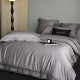 Yeknu 600TC Egyptian Cotton Soft Hotel Style Bedding Set Double Queen King Size Duvet Cover Bed Sheet/Fitted Sheet Pillowcases 4Pcs