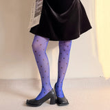 Yeknu  Y2K Polka Dot Stockings Women Tights With Polka Dot Print Summer 30D Ultra-thin Translucent Spicy Girl Sheer Pantyhose