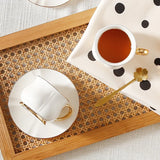 Yeknu  1pc Creative European Light Luxury Phnom Penh Ceramic Mugs Household Afternoon Tea Table Supplies Coffee Cup And Dish Set