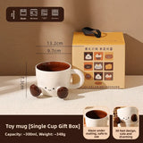 Yeknu  Ele Cerc Coffee Mug High Aesthetic Value Special Design Ladies Cup Fine Dert Plate Creative Home Daily Use