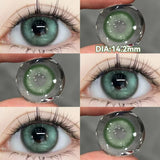 Yeknu  2PCS New Gray Prescription Contact Lenses Fashion Pupils Cosmetics Eye Color Lenses Myopia Colored Contact Lenses Brown