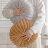 Yeknu  Round Velvet Cushion Warm Plush 3D Pumpkin Throw Pillow For Office Chair Living Room Couch Bed Home Decor Soft Stuffed Cushion