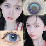 Yeknu  Halloween Cosplay Color Contact Lenses Cosplay Lens Anime Red Lenses Girl Tears Graduated Colored Lenses Makeup Eye Len
