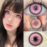 Yeknu  2PCS Halloween Color Contact Lenses with Prescription Cosplay Blue Contact Lens Covering Pupils Beauty Eyes Cosmetics
