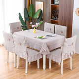 Yeknu Modern Minimalist Chair Cover Tablecloth Luxury Seat Cushion Multiple Anti Slip Seat Clips Round Polychrome Table Cloths