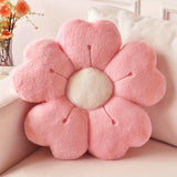 Yeknu  Daisy Flower-Shaped Plush Throw Pillow Cozy Cute Decorative Cushion for Bed and Sofa multicolor Soft Fabric Floor Pillow