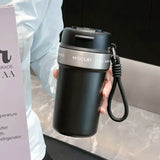 Yeknu  550ml Fashion Stainless Steel 316 Coffee Mug With Straw High Quality Leak-Proof Car Thermal Flask Large Capacity Travel Tumbler