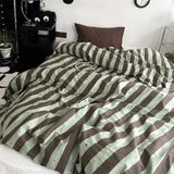 Yeknu  Bedding Set Striped Boys and Girls Twin Large Bedding Set Bedding Adult Fashion Bedding Set