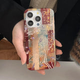 Yeknu  Aesthetic Characters Phone Case For iPhone 17 16 15 14 13 Pro Max Floral Bird Retro Shockproof Soft Back Cover