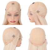Yeknu  Lace Front Wig Purple Straight Wigs for Women Girls Heat Resistant Synthetic Hair Wig Short Bob Wig Daily Use Cosplay Wig