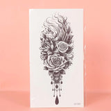 Yeknu  Bouquet Waterproof Temporary Tattoo for Shoulder, Long-Lasting, Realistic Fake Tattoo for Men and Women
