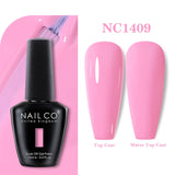 Yeknu  15ml Orange Color Nail Gel Polish Semi Permanent Red Pink Gellack Nail Art Salon Soak Off UV LED Glitter Nail Gel Varnish