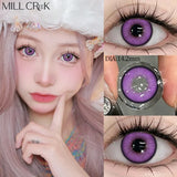 Yeknu  1 Pair Purple Color Contact Lenses with Myopia for Eye Lenses Beauty Pupils Natural Eye Lenses Cosmetic Fast Shipping