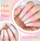 Yeknu  15ml Nude Pink Quick Construction Gel Jelly Color Semi Transparent Gel Nail Polish Rubber Base Soak Off UV LED Gel