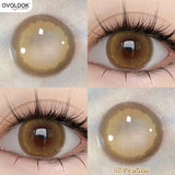 Yeknu  1 PAIR Big Brown Contact Lenses for Makeup Eyes Big Black Lenses Myopia Color Contact Lenses Belleza Pupils Grey Lenses