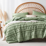 Yeknu  7-piece tufted design comforter set, soft and comfortable, bedding set, room decoration, suitable for all seasons, ideal gift, q