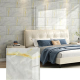 Yeknu  20pcs Imitation Marble Ceramic Tiles Self-Adhesive Wall Stickers Waterproof Background Floor Wallpaper Brick Papers Home Decor