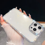 Yeknu  Bling Glitter Clear Phone Case For iPhone 17 Pro Max Case iPhone 13 15 14 16 Pro Max 17 Air Shockproof Silicone Soft Cover Funda