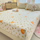 Yeknu Elastic Fitted Sheet Floral Style Bedsheet Soft Bed Cover Home Bed Linen Sheets drap de lit (Pillowcase Need Order)