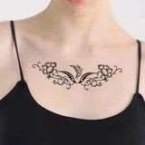 Yeknu  8pcs Succubus Waterproof Temporary Tattoo, Lasting 1-2 Weeks, for Abdomen and Waist, Realistic Semi-Permanent Fake Tattoo