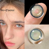 Yeknu  New Color Contact Lenses for Eyes Cosplay Lenses 1 Pair Gray Lenses Natural Look Brown Lenses Fashion Lenses
