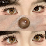 Yeknu  1 Pair Blue Eye Color Lens y2k Korean Fashion Colorcon Brown Natural Color Eye Contacts Black Lenses Green Pupils Gray Len