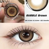 Yeknu  New 1pair Colored Contact Lenses for Eyes Blue Natural Look Brown Eye Lenses Cosmetic Beauty Pupils