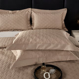 Yeknu Luxury 1000TC Egyptian Cotton Quilted Bedspread, Queen King Size, Bed Cover, Mattress Topper Coverlet, Bed Sheet, Pillowcases
