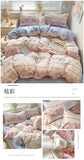Yeknu 2025 new class A knitted cotton four-piece set, small fresh quilt cover, bed sheet floral dormitory three-piece set