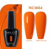 Yeknu  15ml Orange Color Nail Gel Polish Semi Permanent Red Pink Gellack Nail Art Salon Soak Off UV LED Glitter Nail Gel Varnish