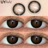 Yeknu  NEW Contact Lenses Beauty Eye Color Lenses Black Lens Fashion Eye Beauty Makeup Lenses Soft and Comfortable Blue Contacts