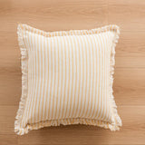 Yeknu  1Pcs Striped Throw Pillow Cover Decorative Square Cushion Case for Sofa Home 45x45/50x50/30x50cm Hemp Pillowcase With Tassels