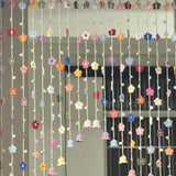 Yeknu  Finished Product Flower Woven Door Curtain Small Flower Bell Orchid Bedroom Door Decorative Popular Sister Gift Room