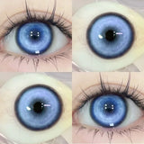 Yeknu  Blue Myopia Contact Lenses for Eyes Color Lenses Cosplay Natural Pupil Beauty Cosmetic Blue Contacts Yearly 2pcs/pair