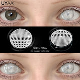 Yeknu  Cosplay Contact Lenses Makeup Colored Pupils Cosmetics Black Lenses Halloween Green Contact Lenses  White Pupils Red lens