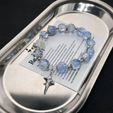 Moonlight Crystal Bracelet Opal Sea Blue Treasure Light Luxury Elastic Bracelet for Girls Women Fashion Gift Jewelry Accessories