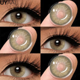 Yeknu  Contact Lenses NEW Color Contact Beauty Eye Color Lenses Colorcon Water Light Brown Eye Lenses Gray Natural Contact Lenses