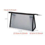 Yeknu  Transparent Mesh Makeup Bag Travel Toiletry Organizer Dual Color Waterproof Large Capacity Cosmetic Case Toiletry Storage Bag