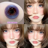 Yeknu  2PCS Gilding Prescription Contact Lenses Cosmetics Eye Color Lenses Fashion Pupils Myopia Colored Contact Lenses Violet