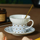 Yeknu  1PC Ceramic bone China coffee cups and teapots, high-end and light luxury British afternoon tea sets