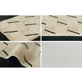 Yeknu  Nordic Tufting Stripe Bathroom Mat Tufted Beige Bathmat Soft Bedroom Rug Foot Pad Living Room Carpet Anti-slip Home Room Decor