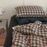 Yeknu Ins Nordic Bedding Set Simple Style Striped Duvet Cover Set Soft Flat Sheet Single Twin Size Double Bed Sheet Set For Bedroom