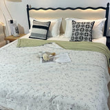 Yeknu 2025 new Mu yarn cotton summer quilt wrinkled yarn air conditioner quilt household skin-friendly thin quilt machine washable