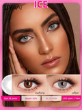 Yeknu  1Pair Color Contact Lenses for Blue Eyes Natural Pupils Green Ice Lenses Eye Color Contact Lens