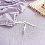 Yeknu  Textiles Soft Four-piece Bedding Set Pillowcase Purple Washed Cotton Flower Duvet Cover for Children Women Men Bed Sheet