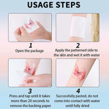 Yeknu  6Pcs Succubus Temporary Tattoo Sticker, Long-lasting and Waterproof, Fake Tattoos for Couple, Suitable for Chest, Belly, Waist.