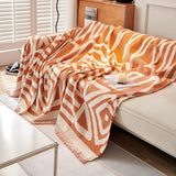 Yeknu  Boho Sofa Covers, Chenille Couch Cover for Dogs Geometric Jacquard Sofa Slipcover Living Room Pet Furniture Protector Washable