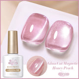 Yeknu  10ml Super Shining Reflective Cat Magnetic Gel Ultra Shine Glitter Red Silver Soak Off UV LED Gel Nail Art Varnish